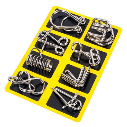 Rompecabeza de metal, separa/une las piezas, nivel intermedio/facil 8Pcs/Set