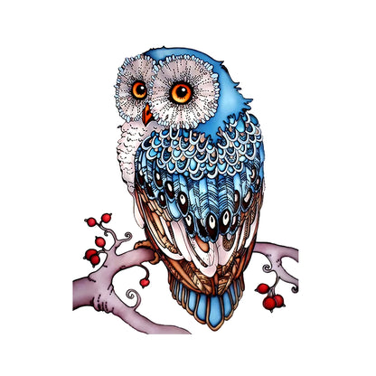 Wooden Puzzles for Adults, Owl Wooden Puzzle Uniquely Irregular Animal Shaped Wooden Jigsaw Puzzles, Creative Gift for Teenagers