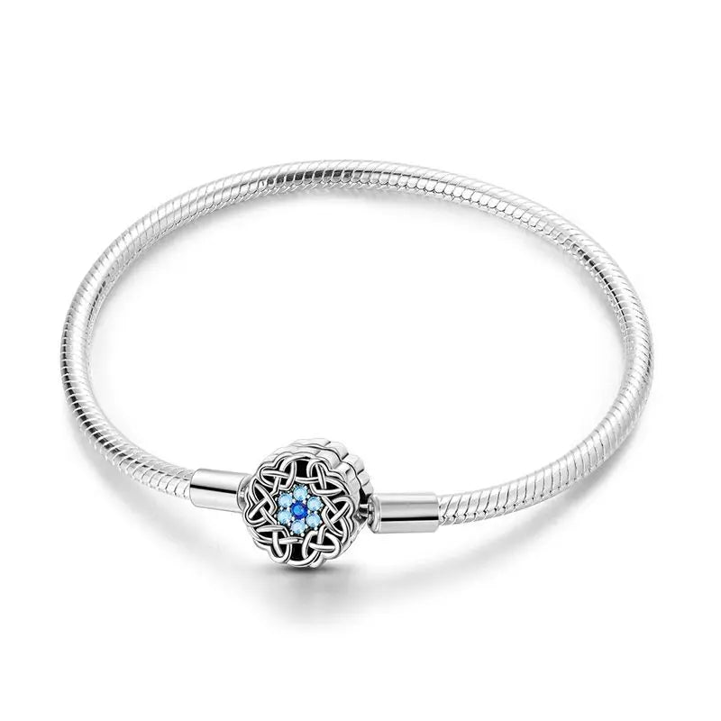 Pulsera de plata de ley 925 diseño de P4NDORA con dijes de mariposa, estrellas, Luna, cadena de seguridad