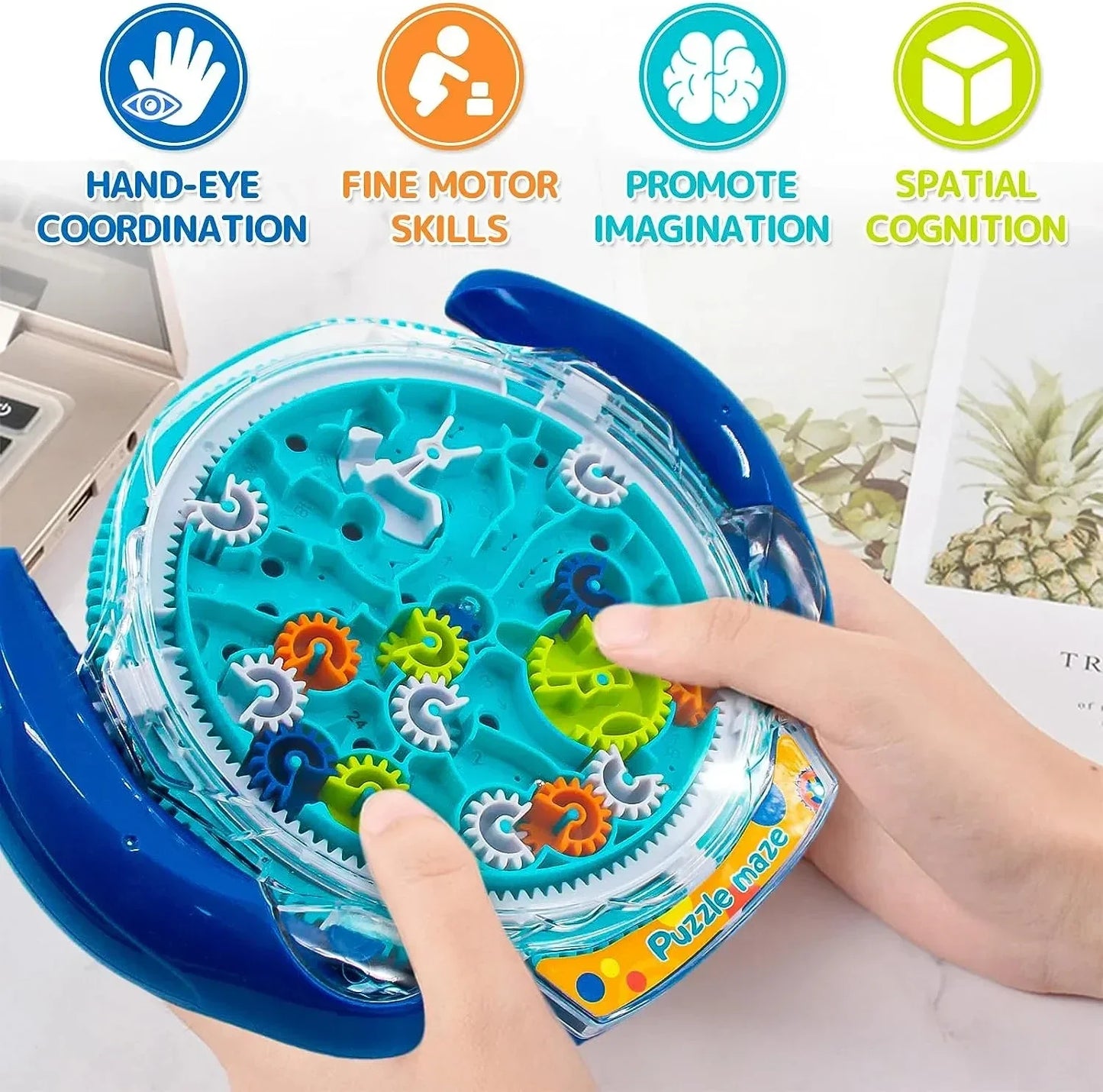 3 Styles 3D Maze Ball Handheld Balance Ball Maze Game Montessori Educational Puzzle Toys for Kids Labyrinth Disk Children Gifts