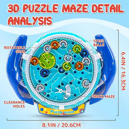 3 Styles 3D Maze Ball Handheld Balance Ball Maze Game Montessori Educational Puzzle Toys for Kids Labyrinth Disk Children Gifts