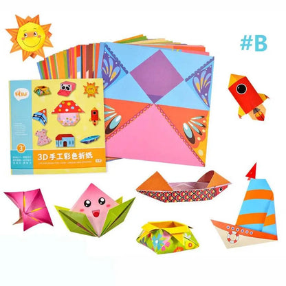 Creative Children Hand-Cut Paper Paper Art Book Educational Early Learning Kids Craft Toys Handmade Paper Origami Folding Paper