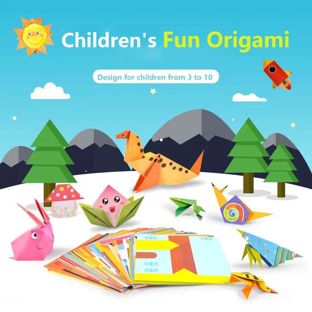 Creative Children Hand-Cut Paper Paper Art Book Educational Early Learning Kids Craft Toys Handmade Paper Origami Folding Paper