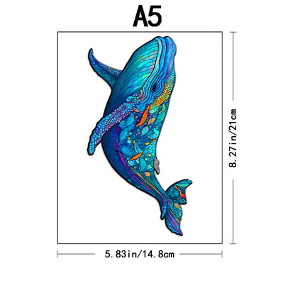 New Whale Wooden Puzzles, Wooden Puzzles Unique Shape High Quality Puzzles Maternal Love Wooden Puzzles for Adults, Best Gifts