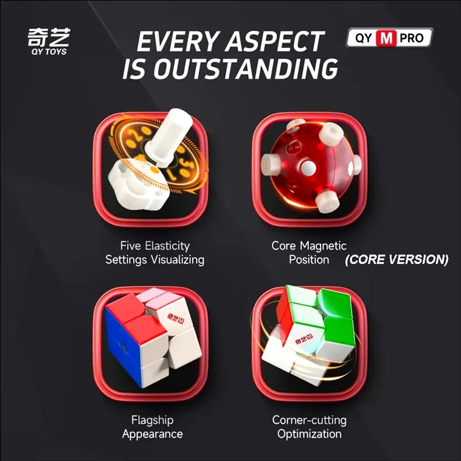 Qiyi M Pro 2X2X2 Magnetic Magic Cube Professional Speed Education Children'S Toys 2X2 Speed Cube Cubo Magico Toys for Children